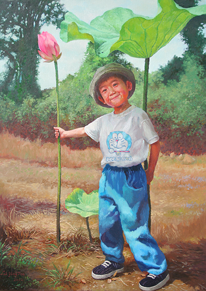 General Lotus_painted by Lai Ying-Tse_荷花將軍_賴英澤 繪_火車頭顏坊